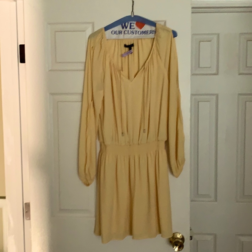 Yellow and Sunshine Boho WHBM Dress, Size 10